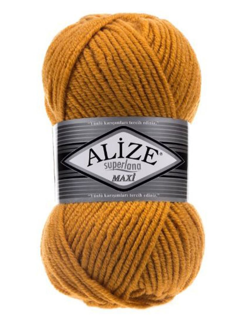 ALIZE Super Lana Maxi Hand Knitting Yarn Saffron 100grams