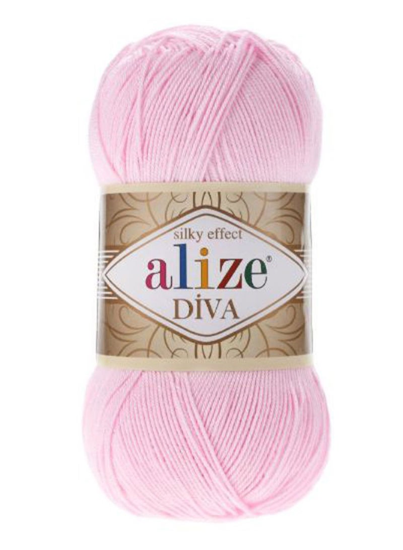 ALIZE Diva Classic Spring / Summer Collection Hand Knitting Yarn Baby Pink 100grams
