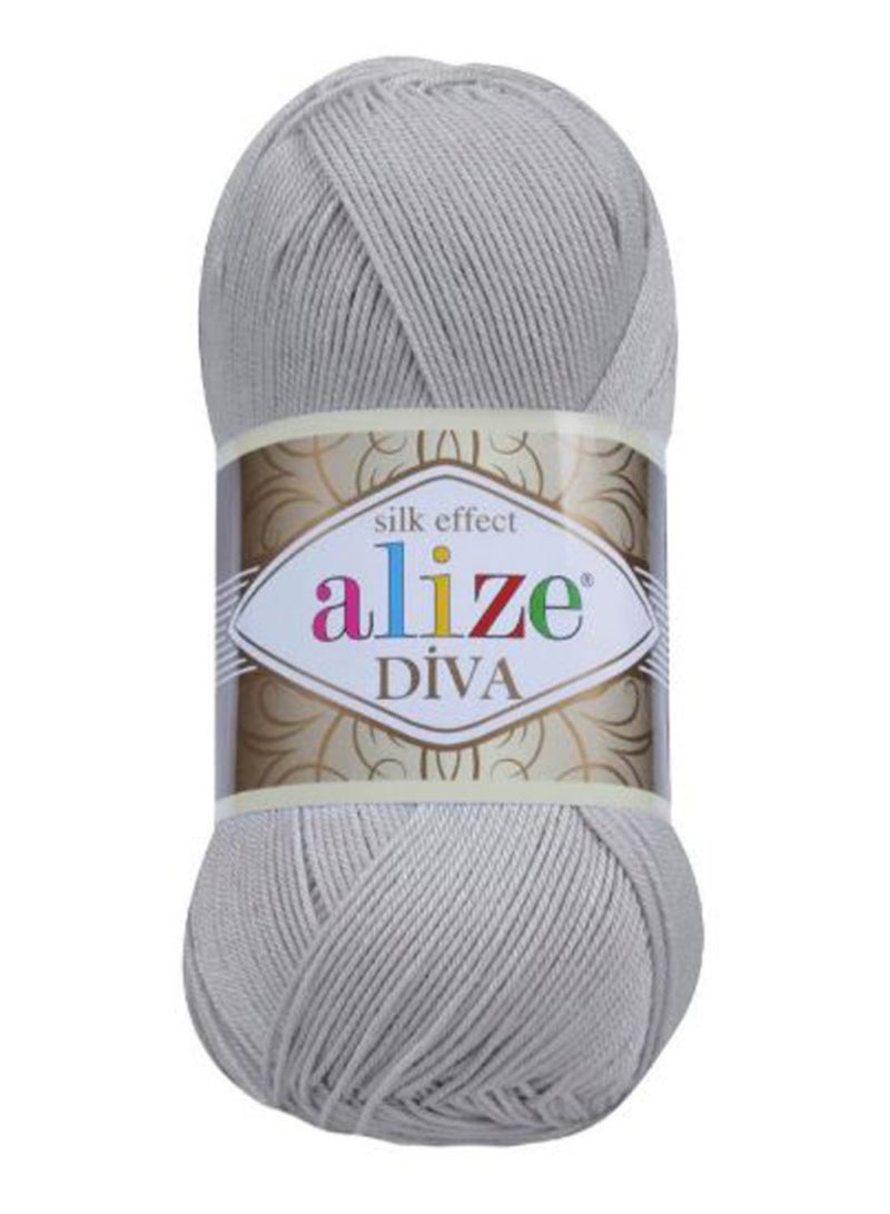 ALIZE Diva Hand Knitting Yarn Grey 100grams
