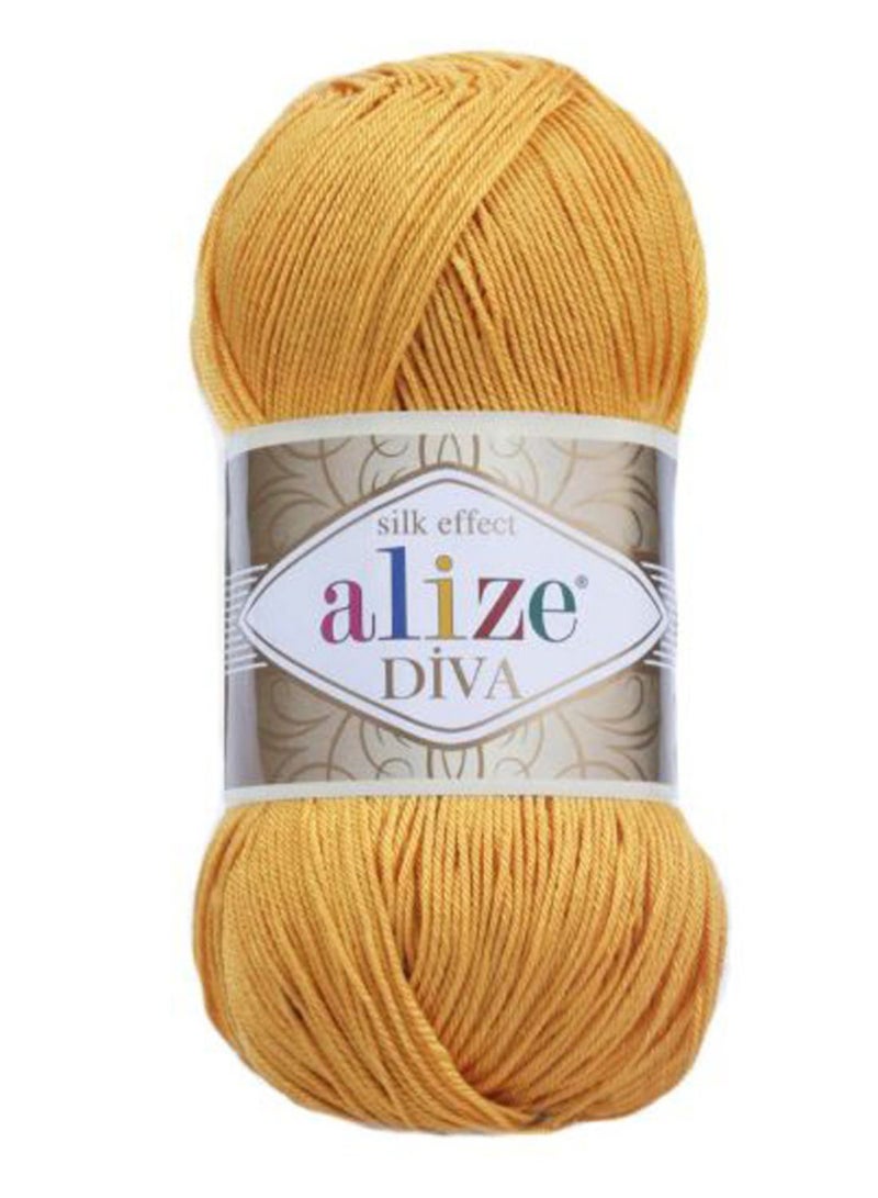 ALIZE Diva Classic Spring / Summer Collection Hand Knitting Yarn Saffron 100grams