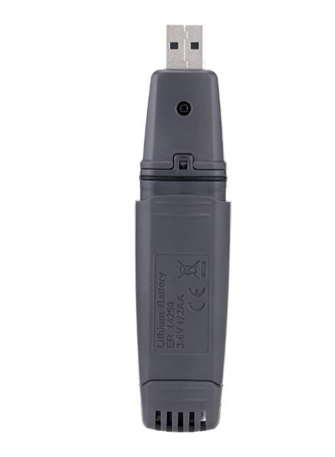 يوني تي جهاز صغير لتسجيل بيانات الحرارة والرطوبة بمنفذ USB أسود  - Image 2