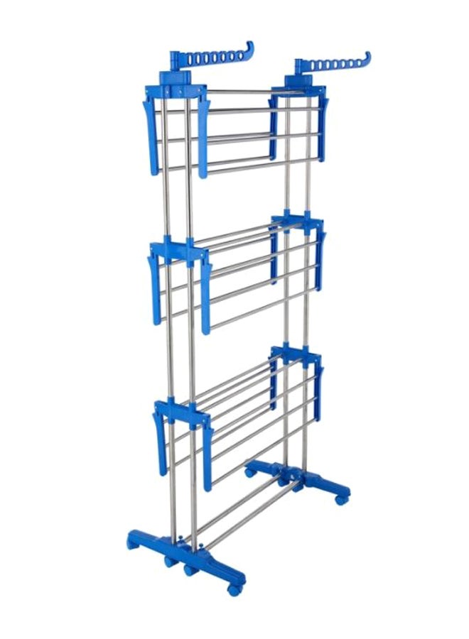 Easton Cloth Drying Rack Silver/Blue 75x64x170cmcm - Image 3