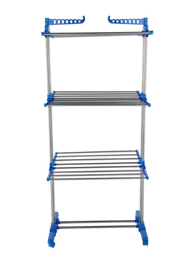Easton Cloth Drying Rack Silver/Blue 75x64x170cmcm - Image 1