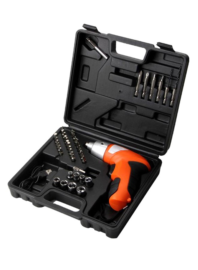 Generic 45-Piece Multipurpose Drill Kit Black/Silver/Orange 22.5 x 6 x 20cm 