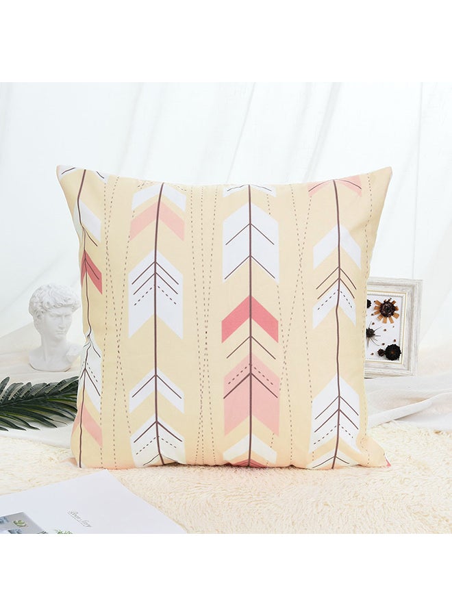 Sharpdo Decorative Pillow Cover Flannel Beige 45x45centimeter