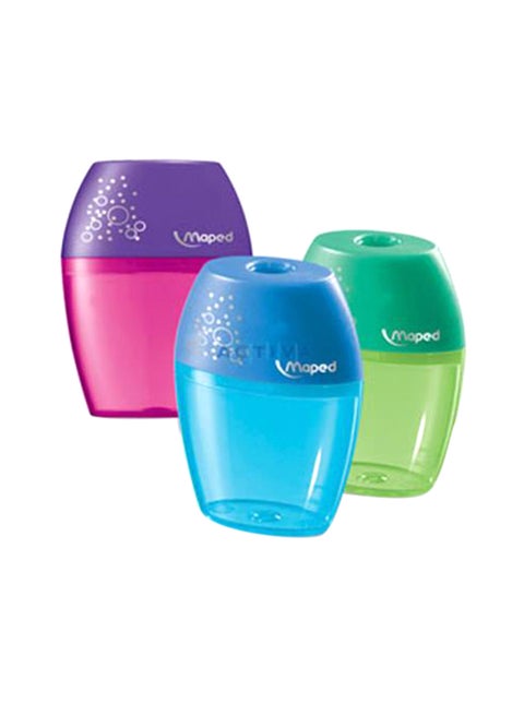 3-Piece Pencil Sharpener Set Multicolour