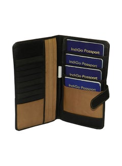 LAVERI LEATHER Designer Passport Holder Black  - Image 1