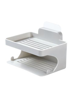 SOWUGI Plastic Soap Dish Grey 13x9.5x8centimeter 