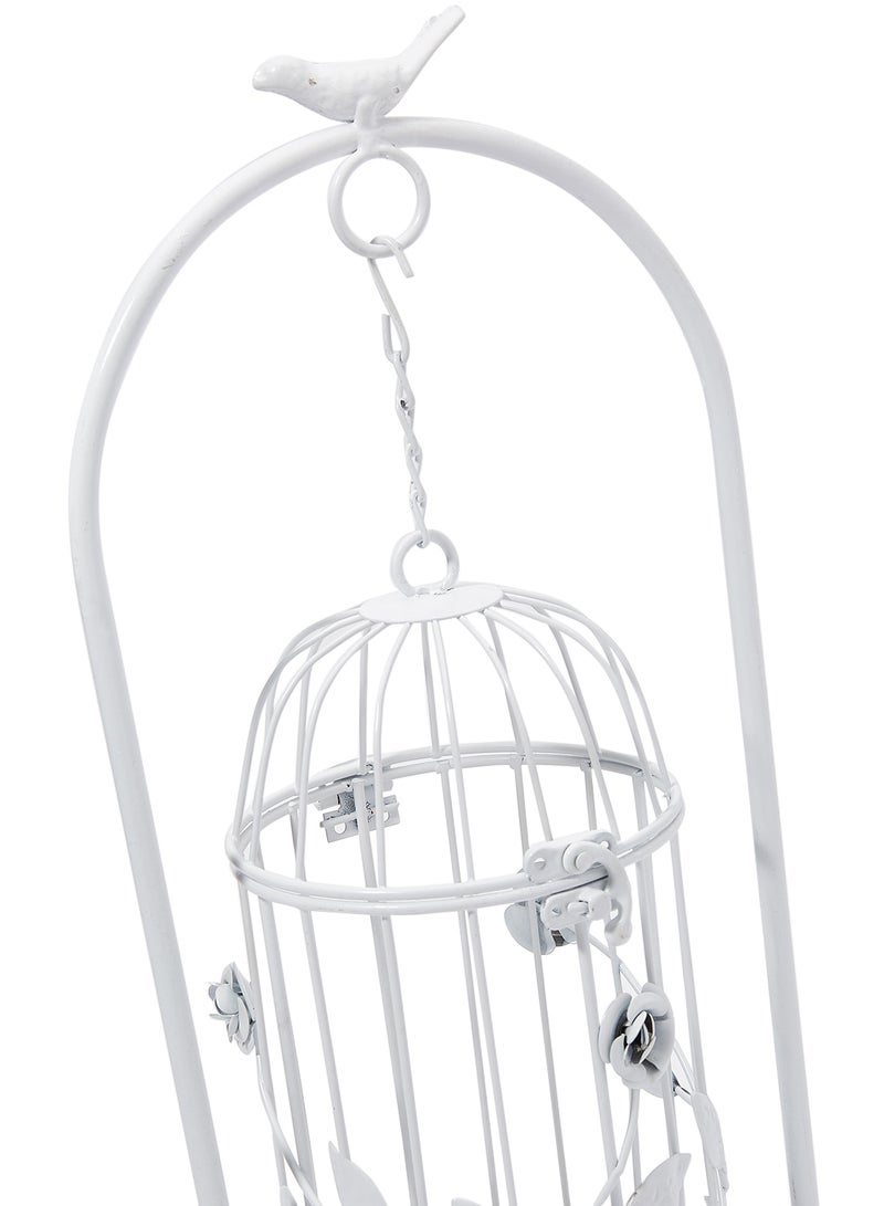 Kmte Steel Flower Pot Cage White 19.5x42x20cm - Image 3