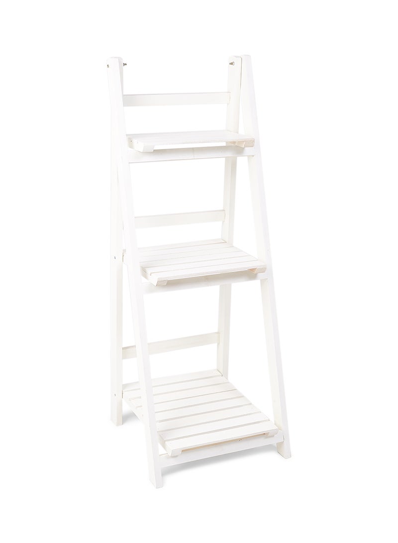Kmte Wooden Flower Pot Stand White 41x107x41cm - Image 1