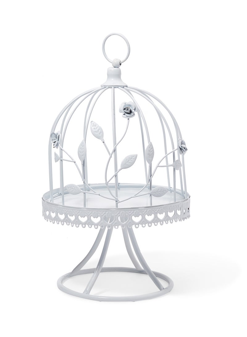 Kmte Steel Flower Pot Cage White 40x21x24cm - Image 1