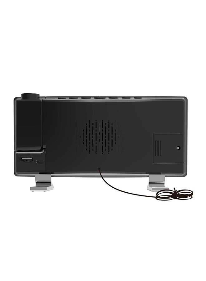 Generic - Digital Alarm Clock With Usb Charging Port Black 20.50x6.00x11.00centimeter - Image 1