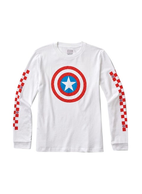 Captain Shields Tshirt White/Red