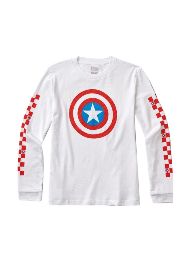 Captain Shields Tshirt White/Red
