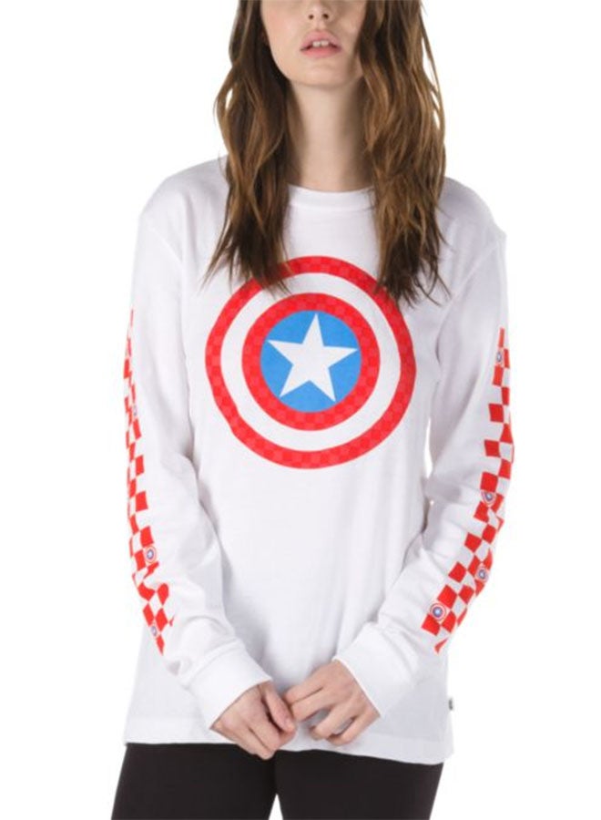 Captain Shields Tshirt White/Red