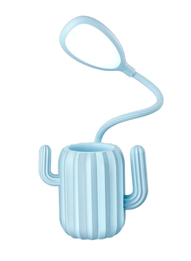 LED Rechargeable Cactus Shape Table Lamp Light Blue/White