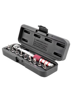 Mini Adjustable Bicycle Torque Wrench With Accessory Black/Silver/Red
