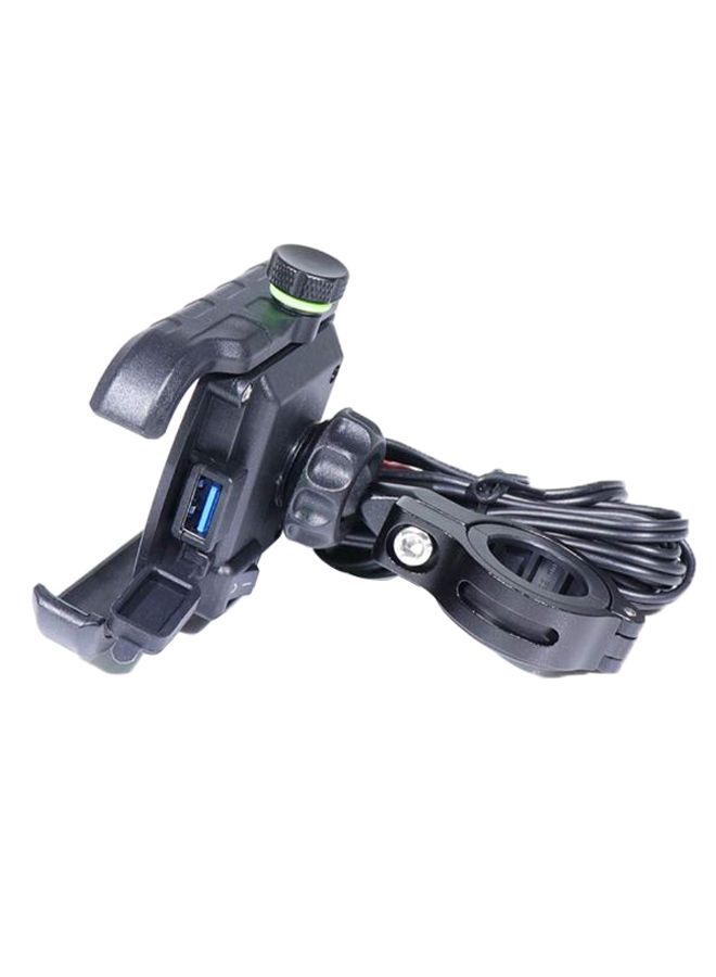 Motorcycle USB Charging Phone Holder Handlebar Mount - Image 2