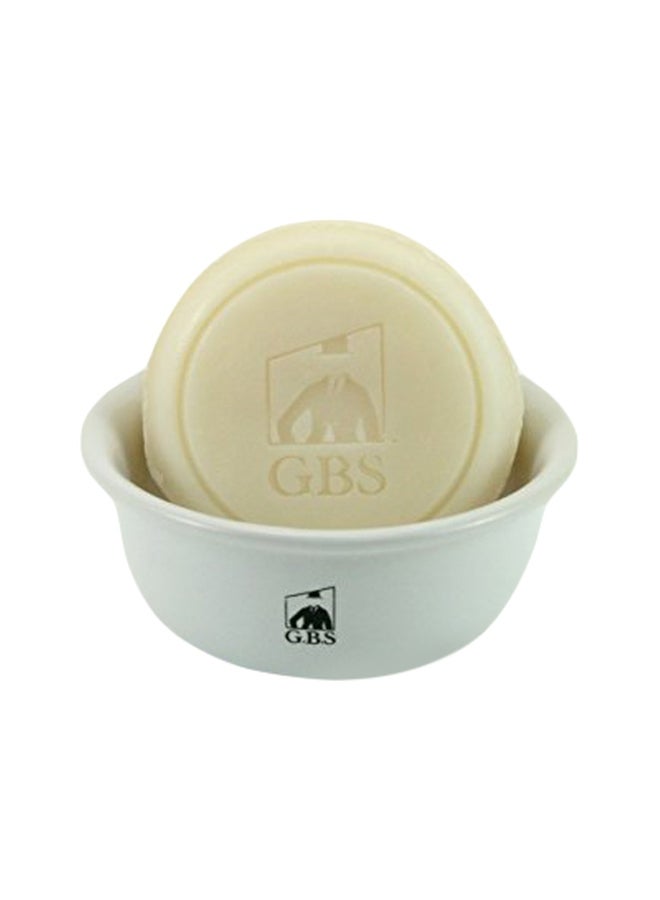 G.B.S Ocean Driftwood Shaving Soap With Ceramic Bowl White - Image 1
