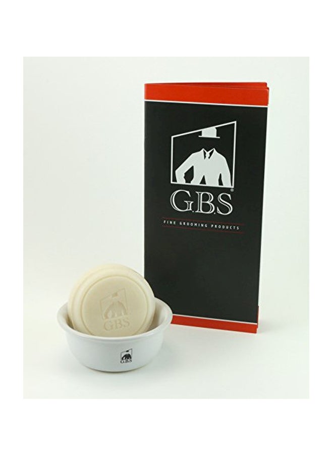 G.B.S Ocean Driftwood Shaving Soap With Ceramic Bowl White - Image 2