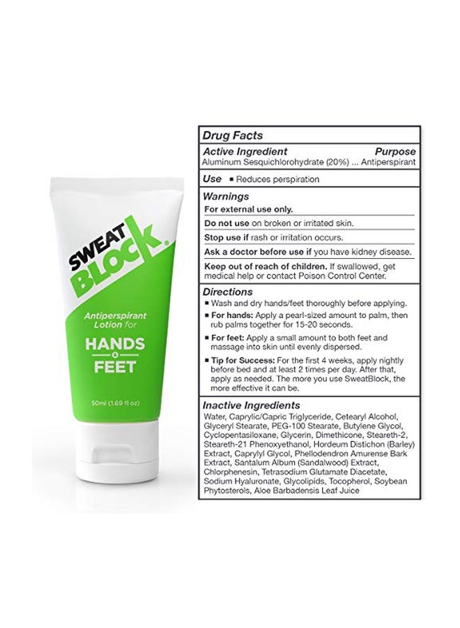 Sweatblock Antiperspirant Lotion For Hand And Feet Red 50ml - Image 2