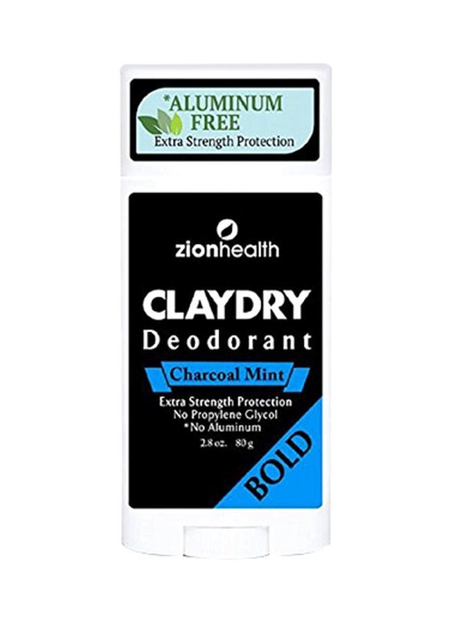 zionhealth Pack Of 2 Clay Dry Deodorant - Charcoal Mint 