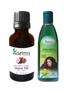 2-Piece Onion And Amla Herbal Hair Oil Set Multicolour