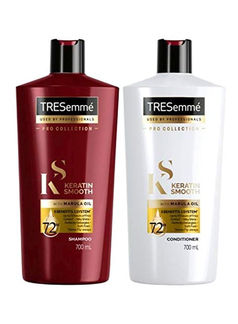 Pro Collection Keratin Smooth Shampoo And Conditioner Set 700ml
