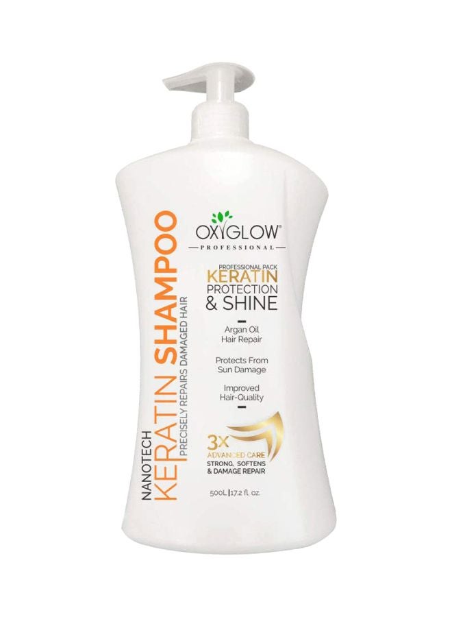 Oxyglow - Keratin Protection And Shine Argan Oil Shampoo 500ml - Image 1