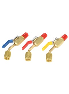 Generic 3-Piece Air Conditioning Refrigerant Charging Hose Set R410 Multicolour 