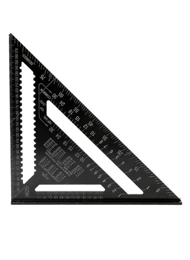 Generic Metric Triangle Ruler Black 
