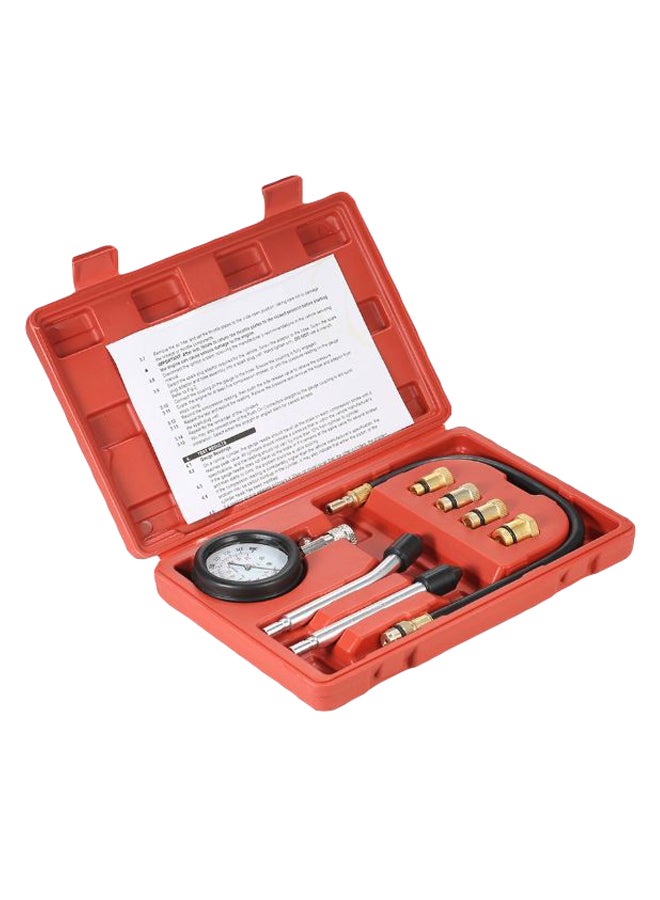 8-Piece Gasoline Engine Compression Tester Kit With Case