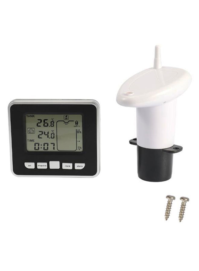 Generic - Ultrasonic Depth Level Meter Sensor With LCD Display White/Black - Image 1