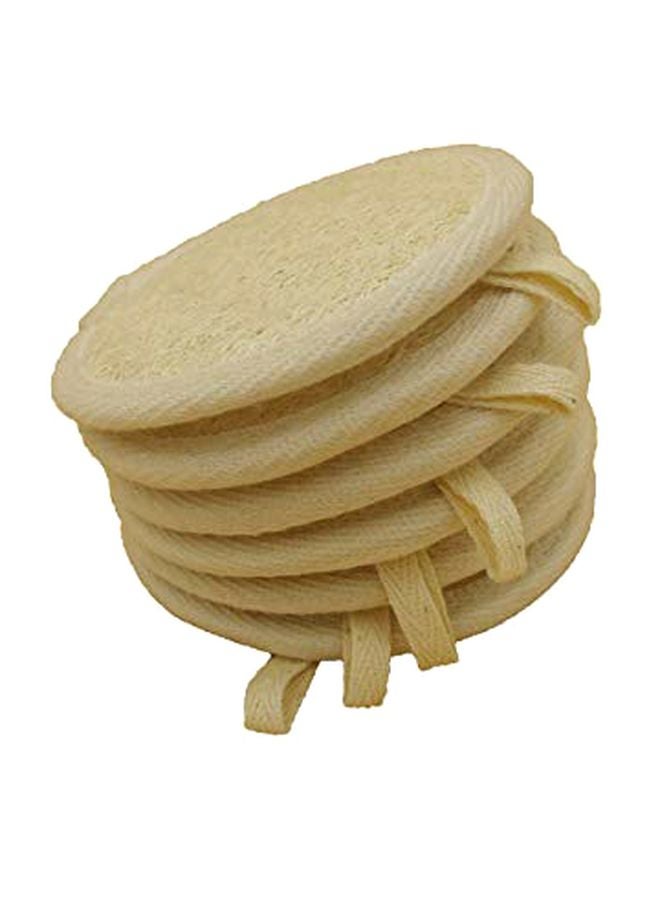 6-Piece Bathing Loofah Set Beige 3.54x3.54x0.31inch