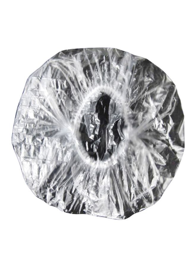 BLORETEN - 100-Piece Disposable Shower Cap Clear 8X6X2inch - Image 1