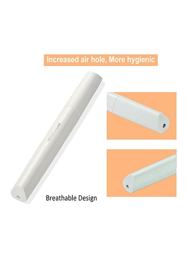 Hiyoo Plastic Toothbrush Case White 1.1x8.3x1.1inch - Image 2