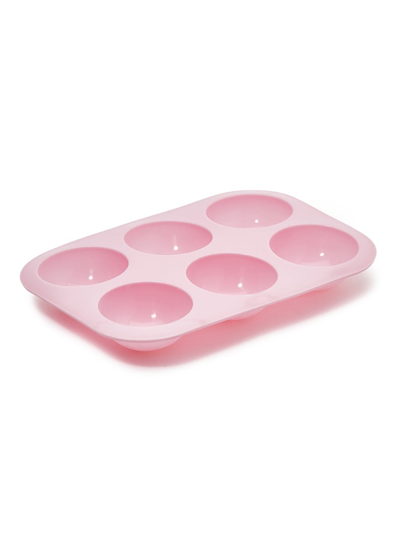 قالب ب 6 أشكال دائرية وردي 19.3x5x13.2سم - Image 1