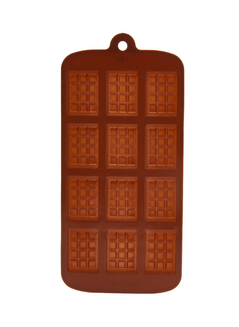 12 Piece Silicone Material Chocolate Mold Brown 10x3cm - Image 1