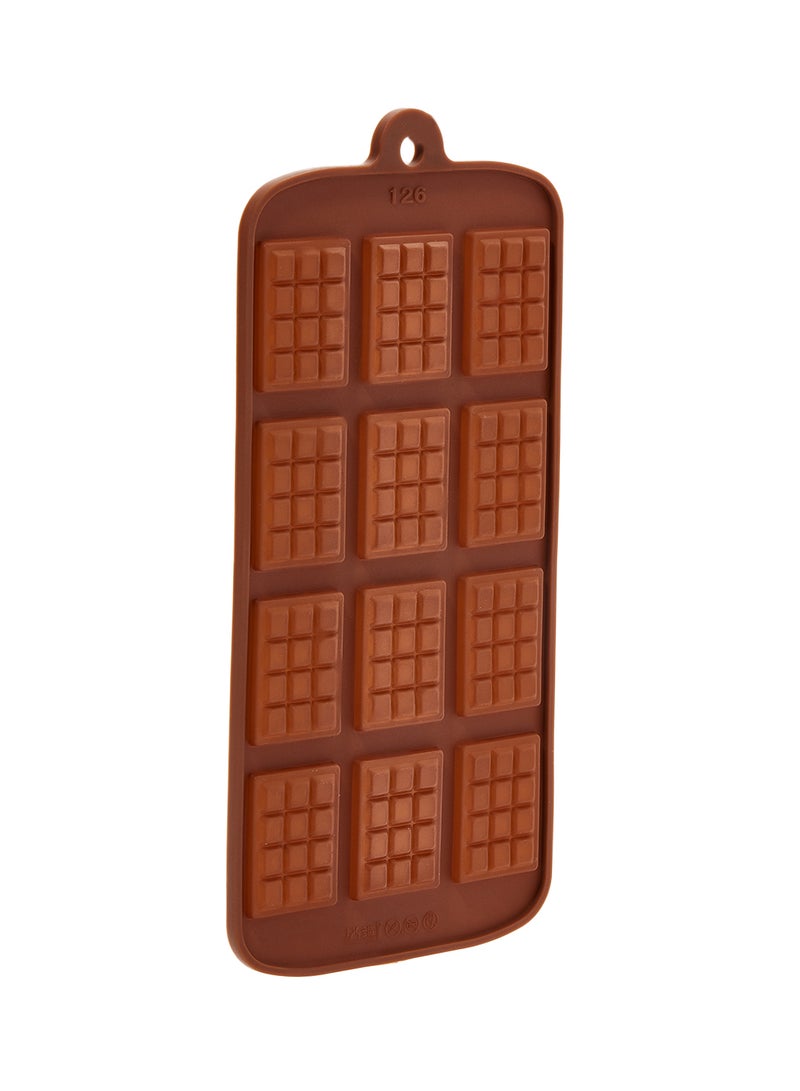 12 Piece Silicone Material Chocolate Mold Brown 10x3cm - Image 2