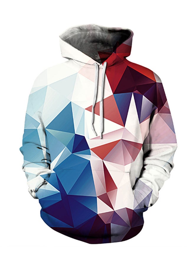 3D Realstic Print Drawstring Hoodie Multicolour - Image 1