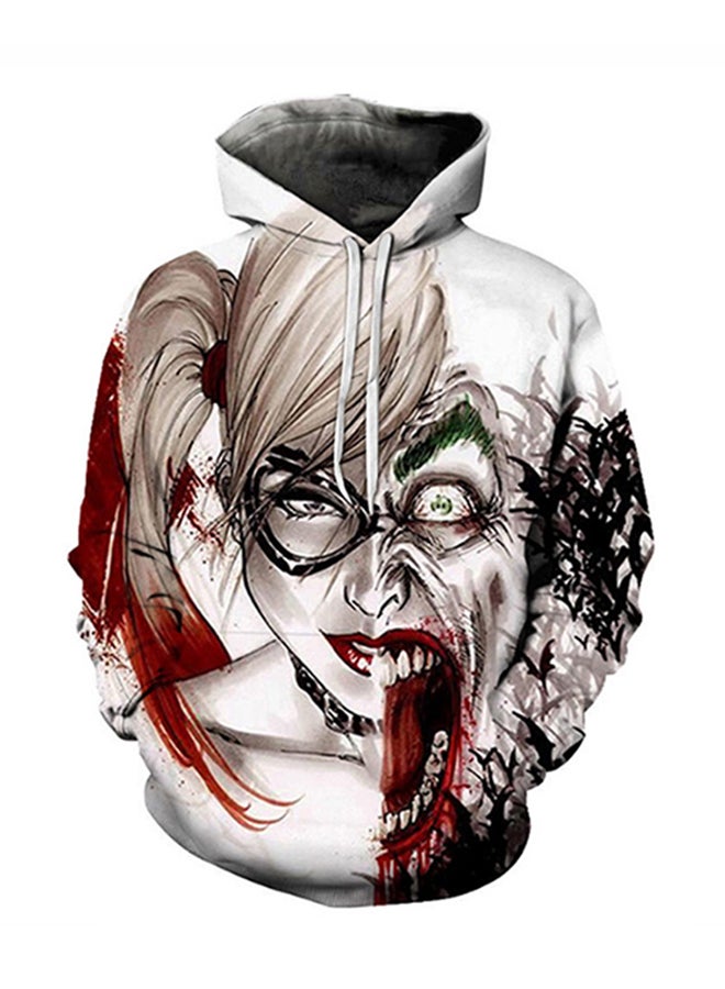 3D Realstic Print Drawstring Hoodie Multicolour - Image 1