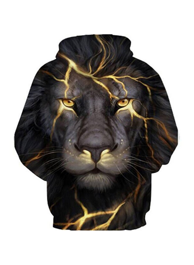 3D Realstic Print Drawstring Hoodie Multicolour - Image 2