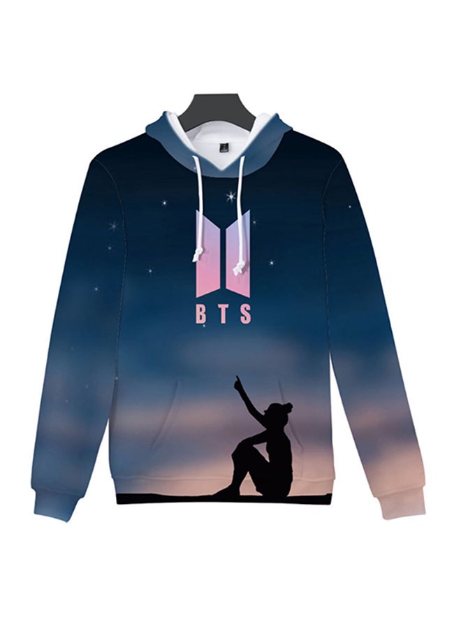 3D Realstic Print Drawstring Hoodie Multicolour - Image 1