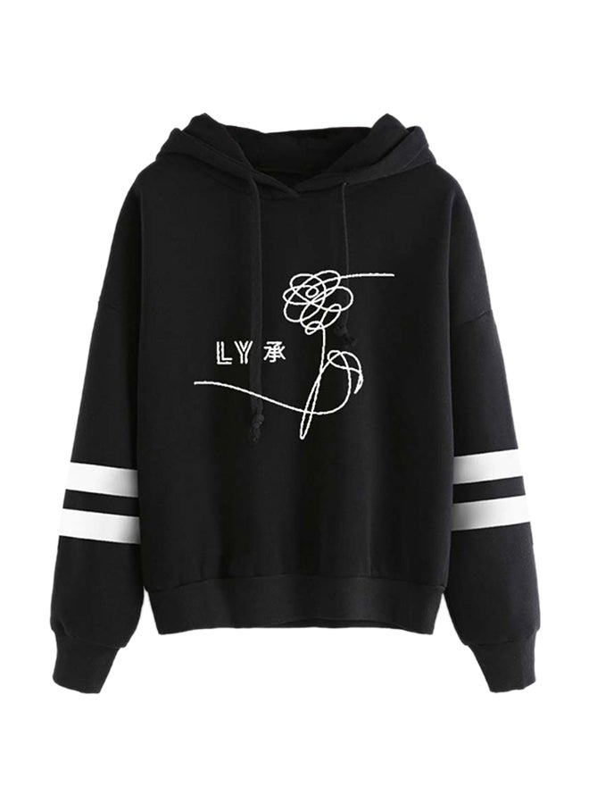 Generic - Bts Hoodie With Drawstring Black/White - Image 1