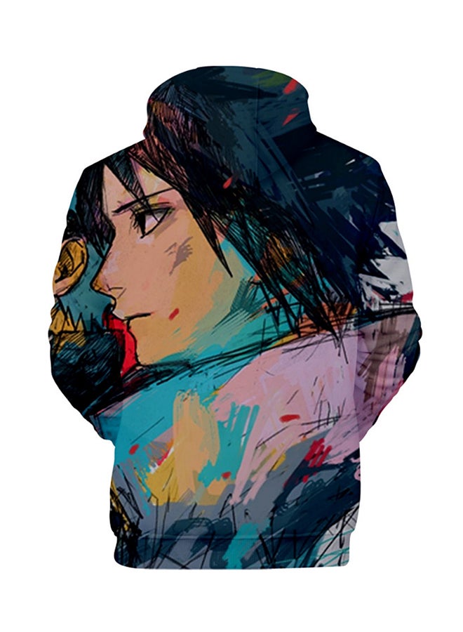 3D Realstic Print Drawstring Hoodie Multicolour - Image 2