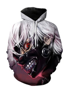 3D Realstic Print Drawstring Hoodie Multicolour