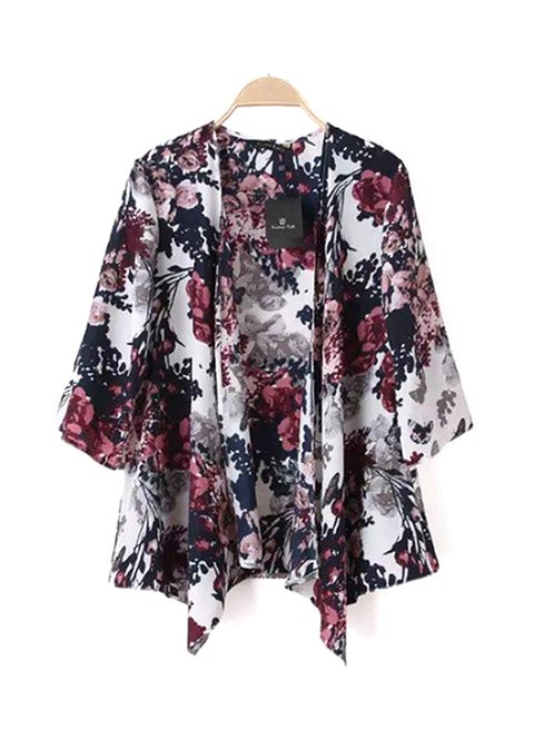Floral Printed Open Cardigan Multicolour