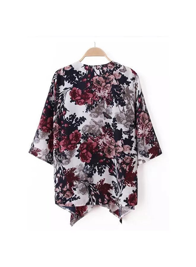 Generic - Floral Printed Open Cardigan Multicolour - Image 1