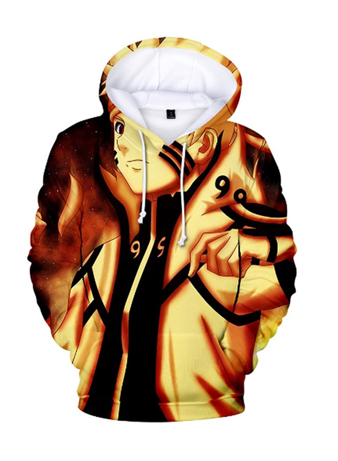 3D Realstic Print Drawstring Hoodie Multicolour - Image 1