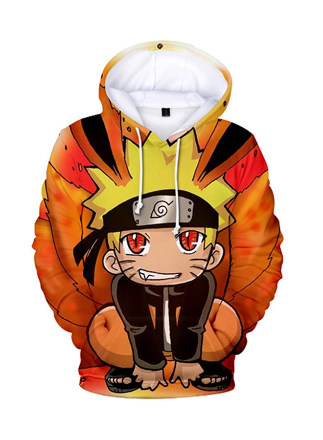 3D Realstic Print Drawstring Hoodie Multicolour - Image 1